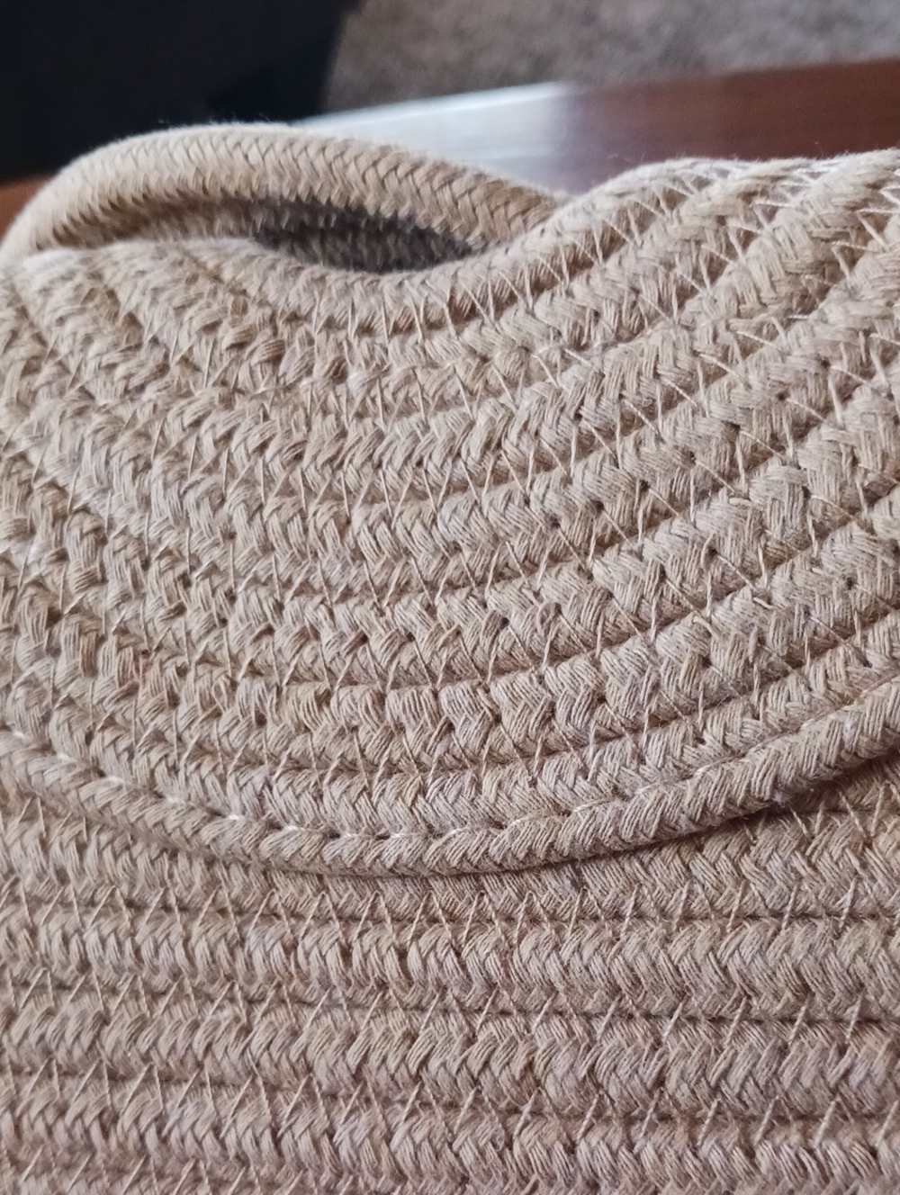 Beige Woven Crossbody Bag with Pearl Accent - Picture 5 of 7